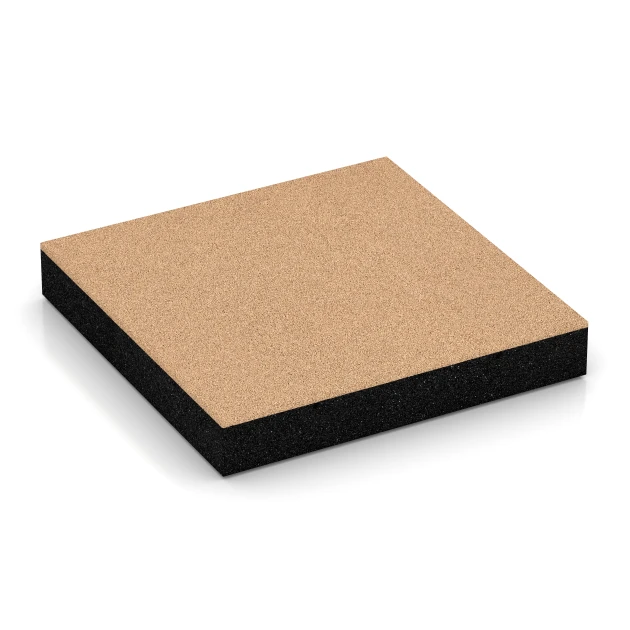 Gumijasta varovalna plošča – 230 cm von WARCO im Farbdesign Peščeno bež mit den Abmessungen 50 x 50 x 8 cm | 0,25 m². Produktfoto von Artikel 6276 in der Aufsicht von schräg vorne.