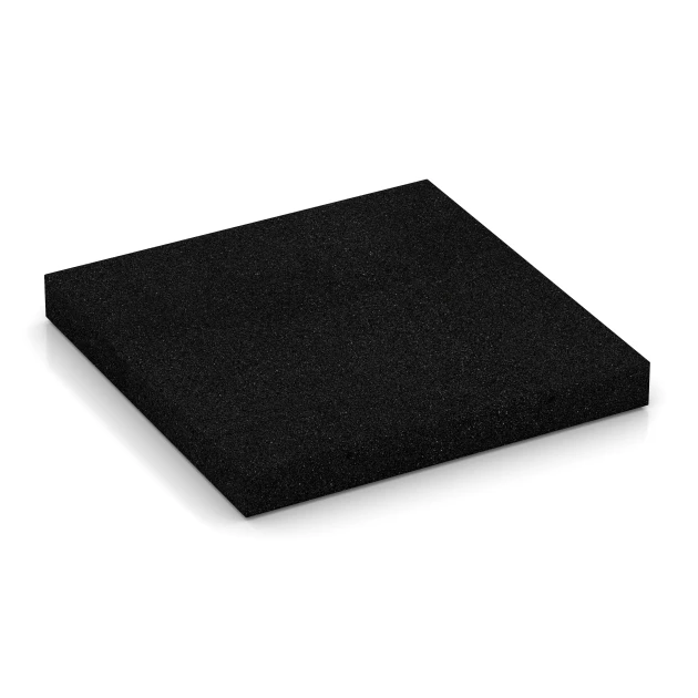 Gumijasta varovalna plošča – 180 cm von WARCO im Farbdesign Antracit mit den Abmessungen 50 x 50 x 6 cm | 0,25 m². Produktfoto von Artikel 6265 in der Aufsicht von schräg vorne.