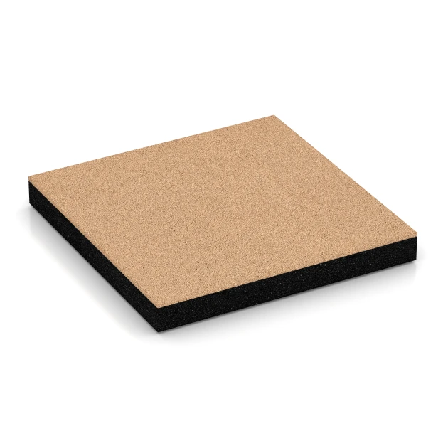 Gumijasta varnostna plošča – 180 cm von WARCO im Farbdesign Peščeno bež mit den Abmessungen 50 x 50 x 6 cm. Produktfoto von Artikel 6270 in der Aufsicht von schräg vorne.