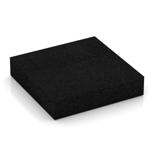 Gumijasta varovalna plošča – 300 cm von WARCO im Farbdesign Antracit mit den Abmessungen 50 x 50 x 11 cm | 0,25 m². Produktfoto von Artikel 6277 in der Aufsicht von schräg vorne.