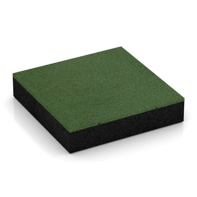 Gumijasta varovalna plošča – 300 cm von WARCO im Farbdesign Travnato zelena mit den Abmessungen 50 x 50 x 11 cm | 0,25 m². Produktfoto von Artikel 6279 in der Aufsicht von schräg vorne.