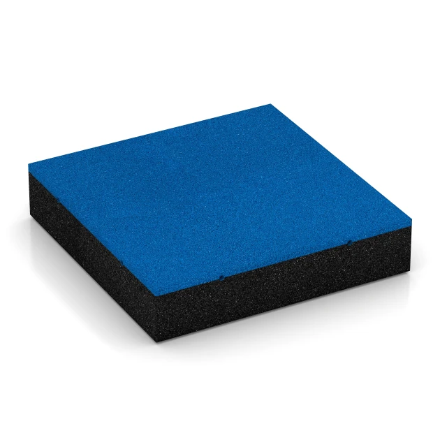 Gumijasta varovalna plošča – 300 cm von WARCO im Farbdesign Nebesno modra mit den Abmessungen 50 x 50 x 11 cm | 0,25 m². Produktfoto von Artikel 6280 in der Aufsicht von schräg vorne.