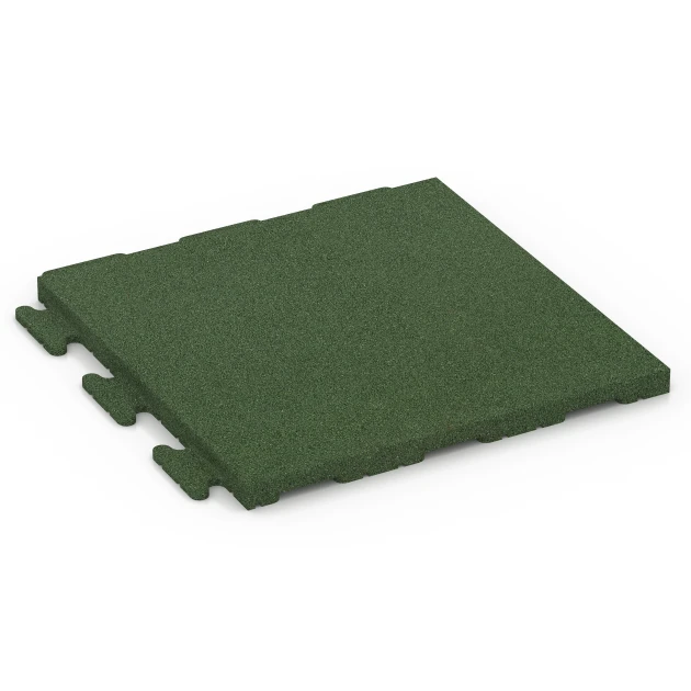 Gumijasta plošča za teraso Linea von WARCO im Farbdesign Travnato zelena mit den Abmessungen 50 x 50 x 3 cm | 0,25 m². Produktfoto von Artikel 7054 in der Aufsicht von schräg vorne.