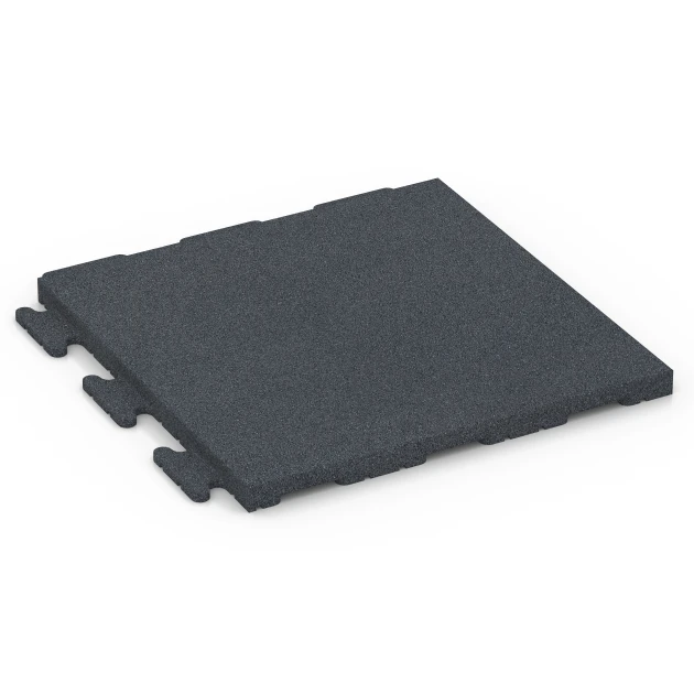 Gumijasta plošča za teraso Linea von WARCO im Farbdesign Skrilavosiva mit den Abmessungen 50 x 50 x 3 cm | 0,25 m². Produktfoto von Artikel 7055 in der Aufsicht von schräg vorne.