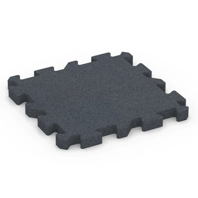 Gumijasta puzzle podloga za fitnes von WARCO im Farbdesign Skrilavosiva mit den Abmessungen 50 x 50 x 4 cm | 0,25 m². Produktfoto von Artikel 6996 in der Aufsicht von schräg vorne.