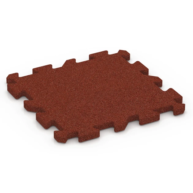 Plošče za športna igrišča von WARCO im Farbdesign Opečno rdeča mit den Abmessungen 50 x 50 x 3 cm | 0,25 m². Produktfoto von Artikel 6989 in der Aufsicht von schräg vorne.