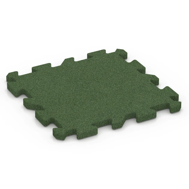 Gumijaste plošče za fitnes von WARCO im Farbdesign Travnato zelena mit den Abmessungen 50 x 50 x 3 cm | 0,25 m². Produktfoto von Artikel 6990 in der Aufsicht von schräg vorne.