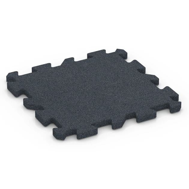 Gumijasta puzzle podloga za fitnes von WARCO im Farbdesign Skrilavosiva mit den Abmessungen 50 x 50 x 3 cm | 0,25 m². Produktfoto von Artikel 6992 in der Aufsicht von schräg vorne.