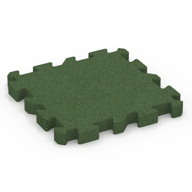 Puzzle plošča za otroška igrišča von WARCO im Farbdesign Travnato zelena mit den Abmessungen 50 x 50 x 5 cm | 0,25 m². Produktfoto von Artikel 6307 in der Aufsicht von schräg vorne.