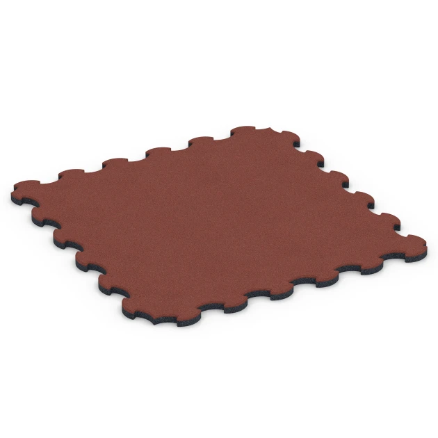 Stallmatte Puzzle von WARCO im Farbdesign Opečno rdeča mit den Abmessungen 102,5 x 102,5 x 3 cm | 1,05 m². Produktfoto von Artikel 6392 in der Aufsicht von schräg vorne.