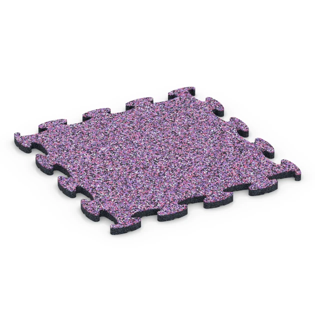 Gumijaste plošče za balkon von WARCO im Farbdesign Levandula mit den Abmessungen 44,6 x 44,6 x 1,8 cm. Produktfoto von Artikel 6792 in der Aufsicht von schräg vorne.
