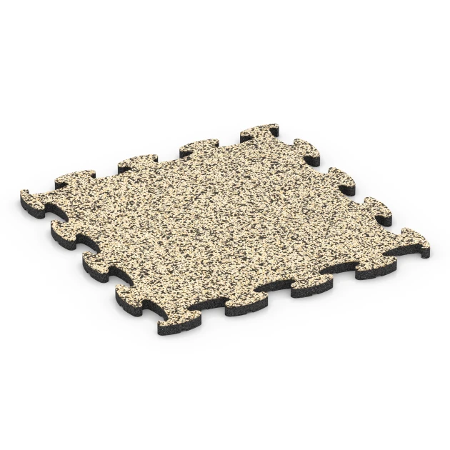 Fitnes talna obloga Max von WARCO im Farbdesign Travertin mit den Abmessungen 46 x 46 x 1,8 cm. Produktfoto von Artikel 6865 in der Aufsicht von schräg vorne.