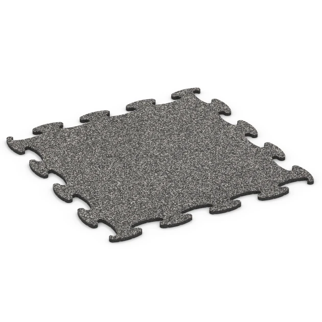 Gumijasta podloga za agility von WARCO im Farbdesign Temnosivi granit mit den Abmessungen 98 x 98 × 1,8 cm. Produktfoto von Artikel 6805 in der Aufsicht von schräg vorne.