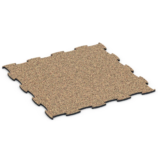 Gumijaste plošče za sejme von WARCO im Farbdesign Terakota mit den Abmessungen 97,1 x 97,1 × 1,8 cm. Produktfoto von Artikel 6925 in der Aufsicht von schräg vorne.