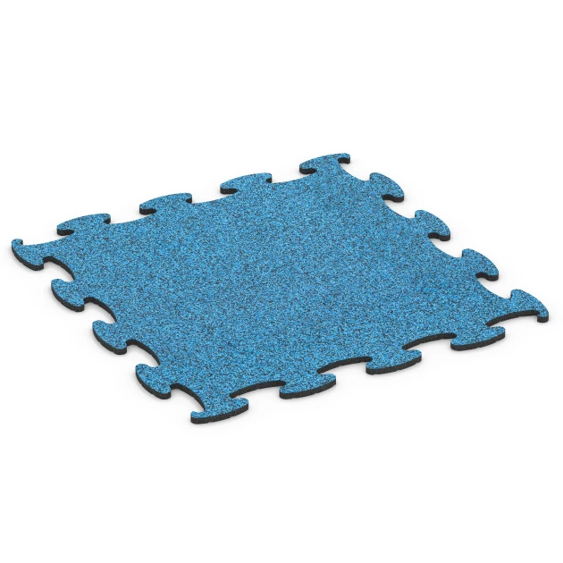 Gumijaste plošče za sejme von WARCO im Farbdesign Atlantik mit den Abmessungen 98 x 98 × 1,8 cm. Produktfoto von Artikel 6929 in der Aufsicht von schräg vorne.