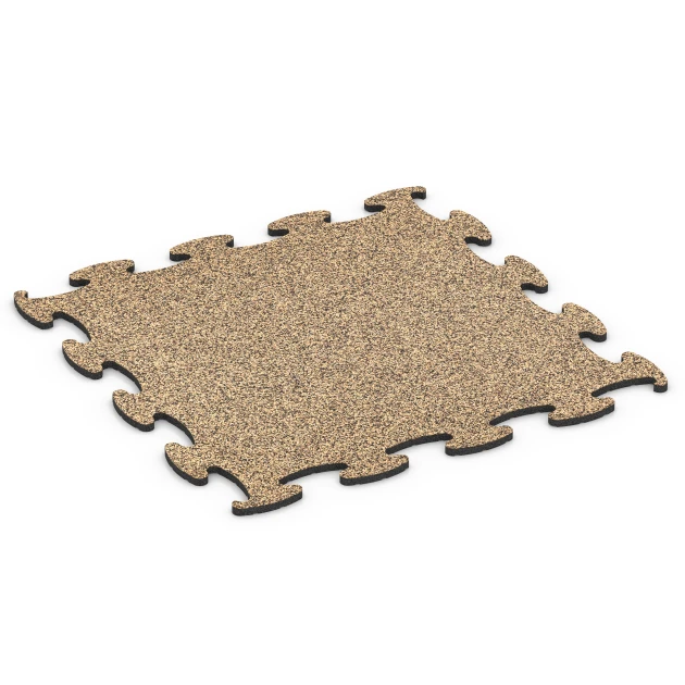 Fitnes talna obloga Max von WARCO im Farbdesign Ratan mit den Abmessungen 98 x 98 × 1,8 cm. Produktfoto von Artikel 6876 in der Aufsicht von schräg vorne.