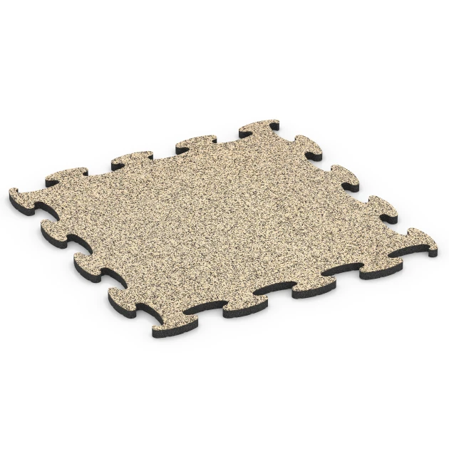 Fitnes talna obloga Max von WARCO im Farbdesign Travertin mit den Abmessungen 98 x 98 x 2,8 cm. Produktfoto von Artikel 6892 in der Aufsicht von schräg vorne.