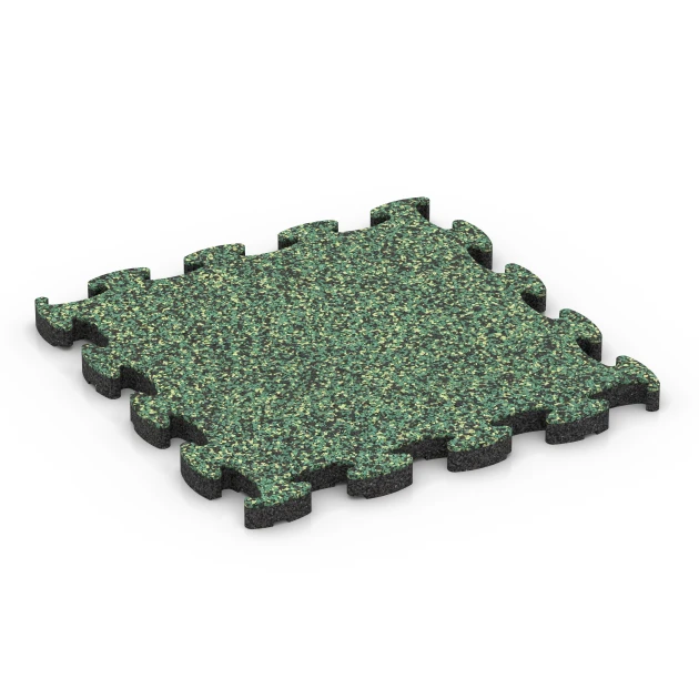 Gumijaste ploščice za balkon von WARCO im Farbdesign Angleška trata mit den Abmessungen 30 x 30 x 1,8 cm. Produktfoto von Artikel 6816 in der Aufsicht von schräg vorne.