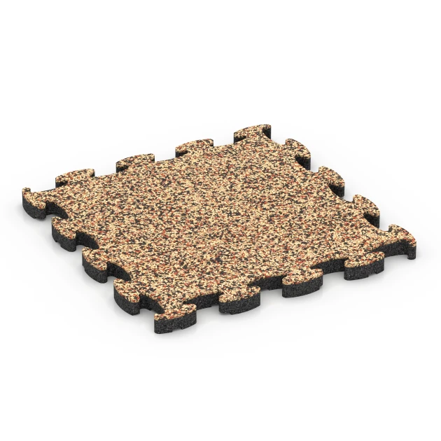 Gumijaste ploščice za balkon von WARCO im Farbdesign Terakota mit den Abmessungen 30 x 30 x 1,8 cm. Produktfoto von Artikel 6817 in der Aufsicht von schräg vorne.