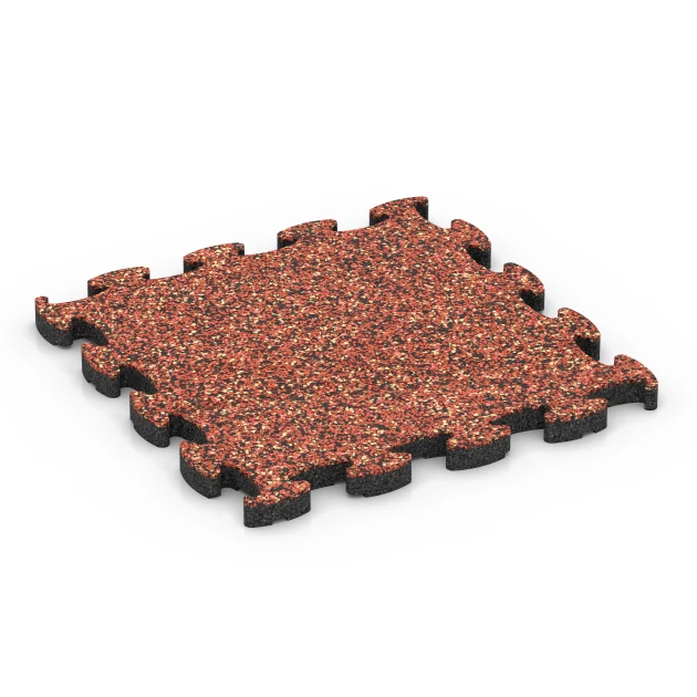 Gumijaste ploščice za balkon von WARCO im Farbdesign Etna mit den Abmessungen 30 x 30 x 1,8 cm. Produktfoto von Artikel 6818 in der Aufsicht von schräg vorne.