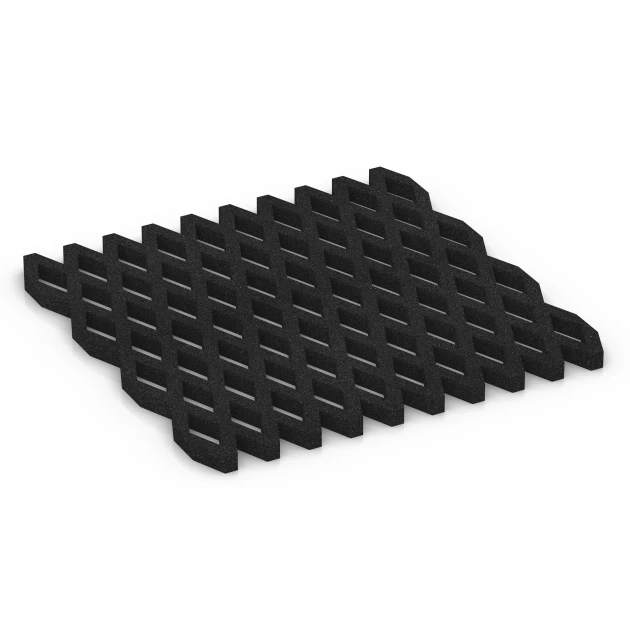 Varnostna travna rešetka von WARCO im Farbdesign Antracit mit den Abmessungen 100 x 100 x 4 cm. Produktfoto von Artikel 7009 in der Aufsicht von schräg vorne.