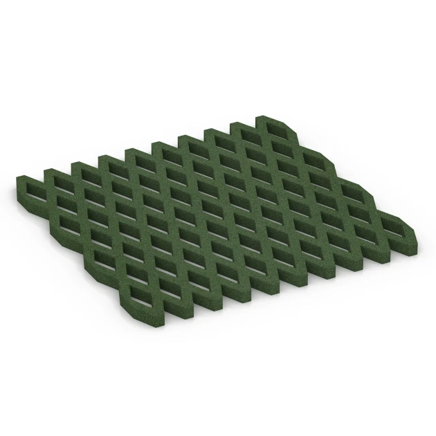Varnostna travna rešetka von WARCO im Farbdesign Travnato zelena mit den Abmessungen 100 x 100 x 4 cm. Produktfoto von Artikel 7011 in der Aufsicht von schräg vorne.