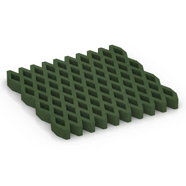 Varnostna travna rešetka von WARCO im Farbdesign Travnato zelena mit den Abmessungen 100 × 100 × 8 cm. Produktfoto von Artikel 7014 in der Aufsicht von schräg vorne.