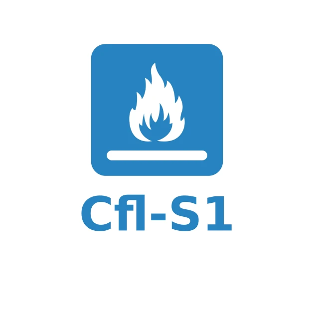 Aufpreis Brandklasse Cfl-s1 von WARCO im Farbdesign  mit den Abmessungen ED 2 cm. Produktfoto von Artikel 7018 in der Aufsicht von schräg vorne.