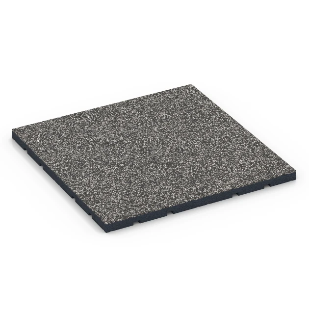 Gumijasta podloga za zunanji fitnes von WARCO im Farbdesign Temnosivi granit mit den Abmessungen 60 x 60 x 3 cm | 0,36 m². Produktfoto von Artikel 7132 in der Aufsicht von schräg vorne.