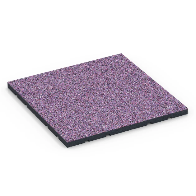 Gumijasta podloga za zunanji fitnes von WARCO im Farbdesign Lavanda mit den Abmessungen 60 x 60 x 3 cm | 0,36 m². Produktfoto von Artikel 7137 in der Aufsicht von schräg vorne.
