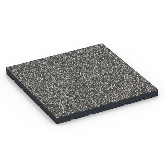 Gumijasta podloga za zunanji fitnes von WARCO im Farbdesign Temnosivi granit mit den Abmessungen 60 x 60 x 4 cm | 0,36 m². Produktfoto von Artikel 7141 in der Aufsicht von schräg vorne.