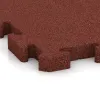 Detailaufnahme der Randausprägung von WARCO-Produkt 3652, Paddockmatte, Format 500 x 500 x 40 mm, Farbe Opečno rdeča.