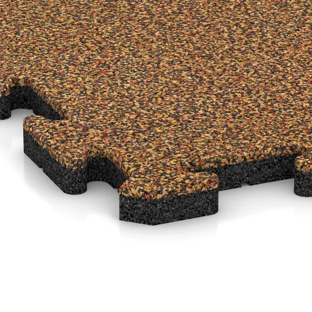 Detailaufnahme der Randausprägung von WARCO-Produkt 2659, Gehwegplatte, Format 500 x 500 x 30 mm, Farbe Terra Cotta.