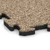 Detailaufnahme der Randausprägung von WARCO-Produkt 2663, Gehwegplatte, Format 500 x 500 x 30 mm, Farbe Travertin.