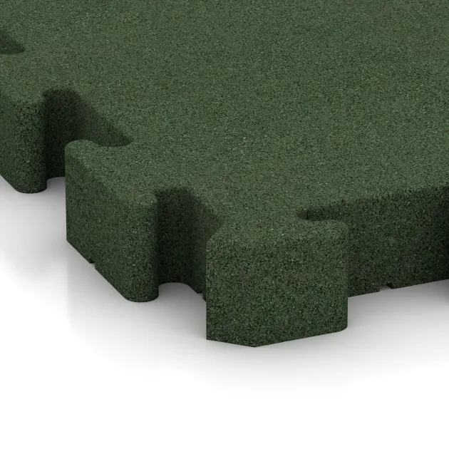 Detailaufnahme der Randausprägung von WARCO-Produkt 3194, Fitnes zaščitna podlaga, Format 500 x 500 x 60 mm, Farbe Travna zelena.