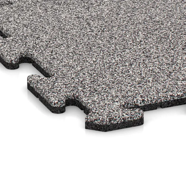 Detailaufnahme der Randausprägung von WARCO-Produkt 4593, Športna talna obloga za pse HD, Format 500 x 500 x 18 mm, Farbe Sivi melange.