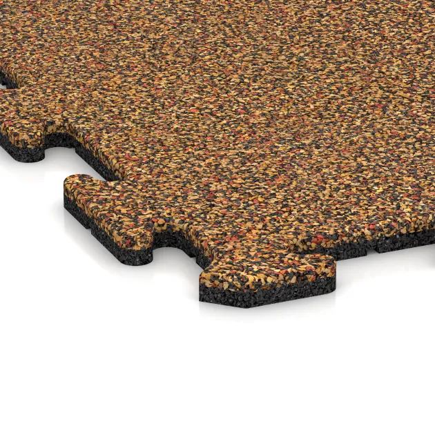 Detailaufnahme der Randausprägung von WARCO-Produkt 3943, Športna talna obloga za pse HD, Format 1000 x 1000 x 18 mm, Farbe Terra Cotta.