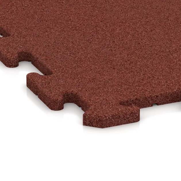 Detailaufnahme der Randausprägung von WARCO-Produkt 3960, Športna talna obloga za pse HD, Format 1000 x 1000 x 18 mm, Farbe Opečno rdeča.