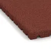 Detailaufnahme der Randausprägung von WARCO-Produkt 5665, Varovalna podloga igrišča 4 cm - EN 1177 ≤ 110 cm, Format 1000 x 1000 x 40 mm, Farbe Opečno rdeča.