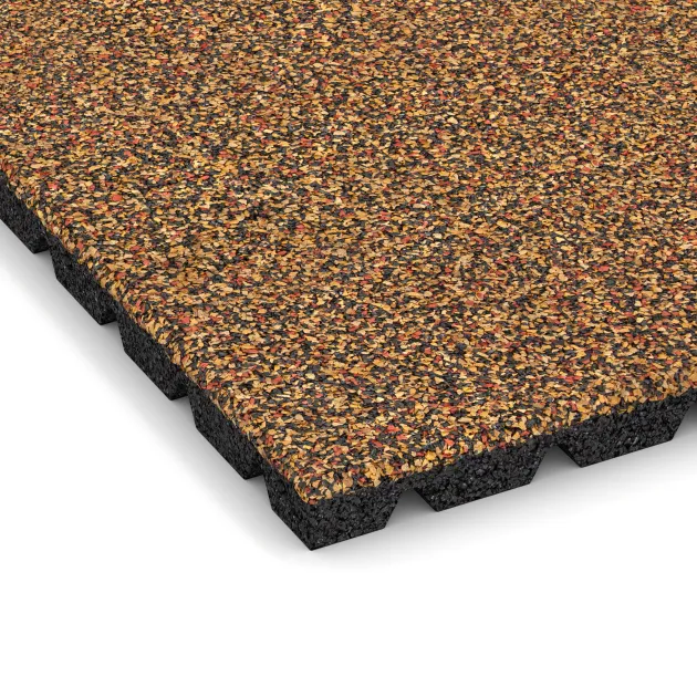Detailaufnahme der Randausprägung von WARCO-Produkt 5481, Talna plošča za teraso 3 cm, Format 500 x 500 x 30 mm, Farbe Terra Cotta.