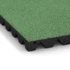 Detailaufnahme der Randausprägung von WARCO-Produkt 5538, Varnostna gumijasta plošča za otroška igrišča 4,5 cm - EN 1177 ≤ 135 cm, Format 500 x 500 x 45 mm, Farbe Bledo zelena.