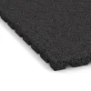 Detailaufnahme der Randausprägung von WARCO-Produkt 0750, Trittschutzmatte Pferdebox, Format 1000 x 1000 x 30 mm, Farbe Antracit.