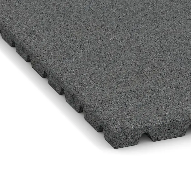 Detailaufnahme der Randausprägung von WARCO-Produkt 0753, Trittschutzmatte Pferdebox, Format 1000 x 1000 x 30 mm, Farbe Lupkovosiva.