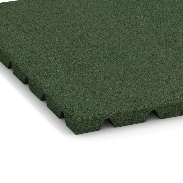 Detailaufnahme der Randausprägung von WARCO-Produkt 0528, Wandschutzplatte, Format 500 x 500 x 25 mm, Farbe Travna zelena.