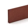 Detailaufnahme der Randausprägung von WARCO-Produkt 2591, Gummi-Randstein (Tiefbord), Format 1000 x 50 x 250 mm, Farbe Opečno rdeča.