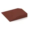 Detailaufnahme der Randausprägung von WARCO-Produkt 0498, Eck-Platte (zwei Seiten abgeschrägt), Format 500 x 500 x 100 mm, Farbe Opečno rdeča.