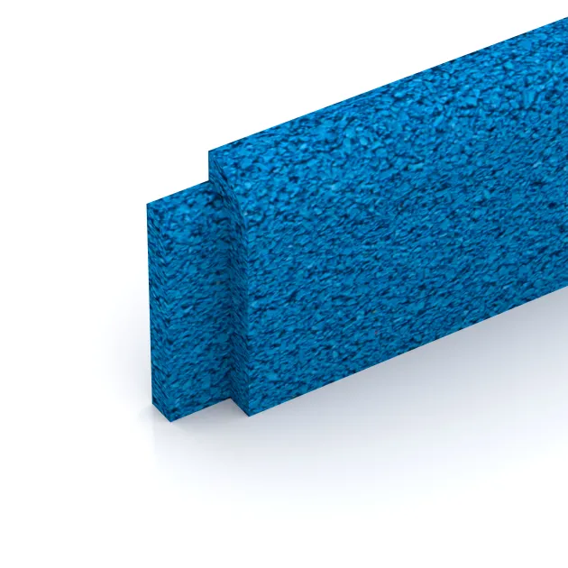 Detailaufnahme der Randausprägung von WARCO-Produkt 4290, Podnožna letev, Format 750 x 20 x 80 mm, Farbe Nebe modra.