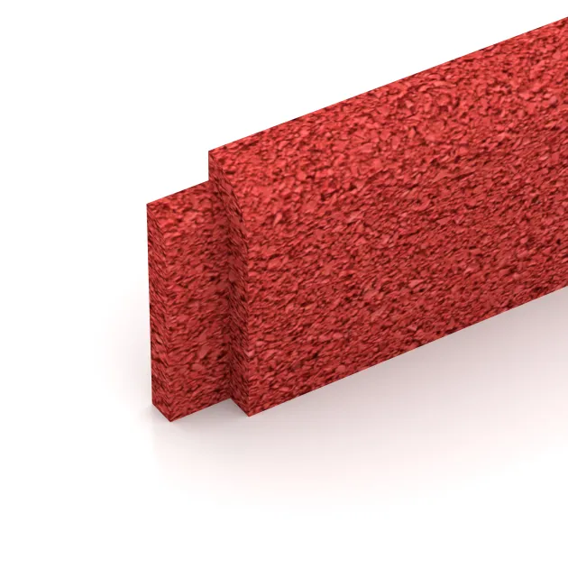 Detailaufnahme der Randausprägung von WARCO-Produkt 4286, Podnožna letev, Format 750 x 20 x 80 mm, Farbe Rdeča Vrtnica.