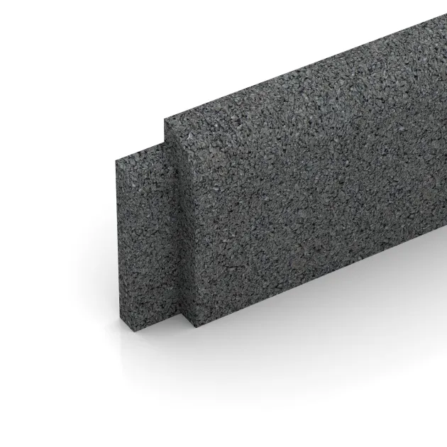 Detailaufnahme der Randausprägung von WARCO-Produkt 2266, Podnožna letev, Format 750 x 20 x 80 mm, Farbe Lupkovosiva.