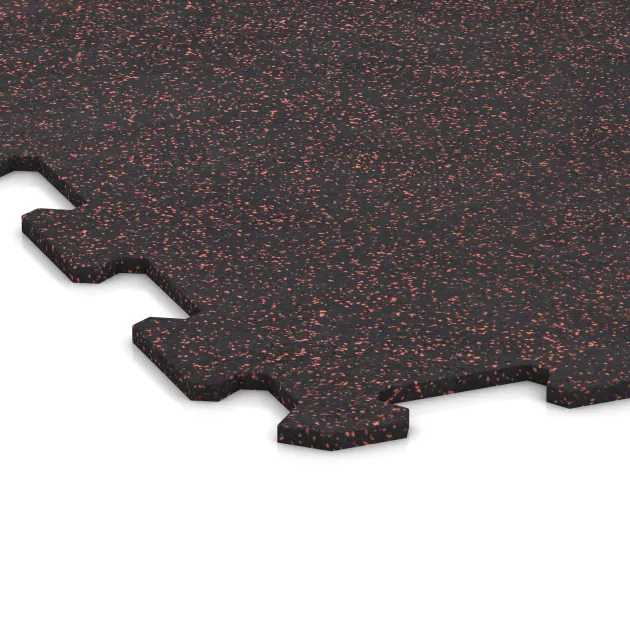 Detailaufnahme der Randausprägung von WARCO-Produkt 1033, Treppenbelag, Format 970 x 970 x 8 mm | 0,94 m, Farbe Rahlo rdeče posuto.